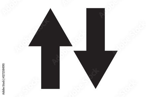 Free Download Green Up and Red Down Arrow Icons with Rounded Edges. Vector Image. - GFXLoad
