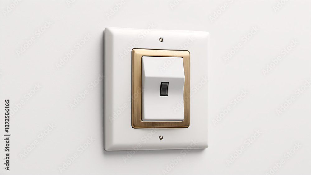 Elegant White and Gold Light Switch Plate Modern Home Decor Elegant White and Gold Light Switch Plate Modern Home Decor