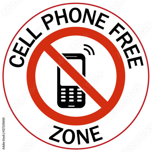 No cellular phone allowed sign cell phone free zone