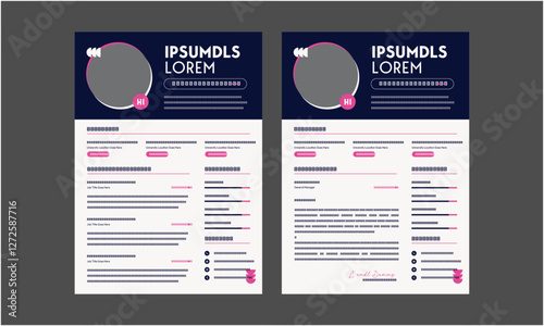Resume CV. Professional modern and minimal resume CV, Clean and modern resume portfolio CV template
