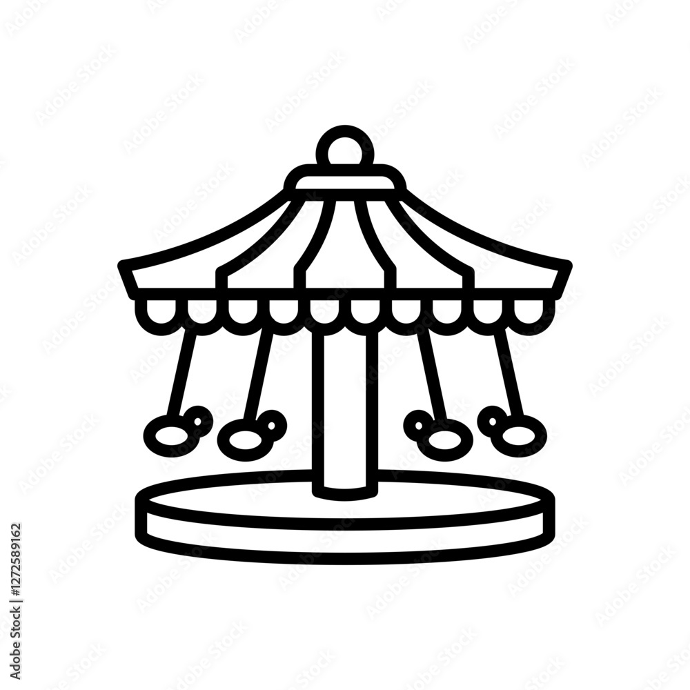carousel icon vector, line style icon carousel icon vector, line style icon