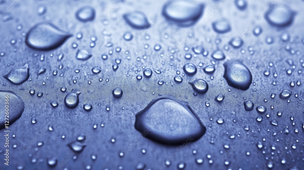 Cool blue water droplets creating a mesmerizing and refreshing sight. Each droplet glistens with a deep blue hue Cool blue water droplets creating a mesmerizing and refreshing sight. Each droplet glistens with a deep blue hue