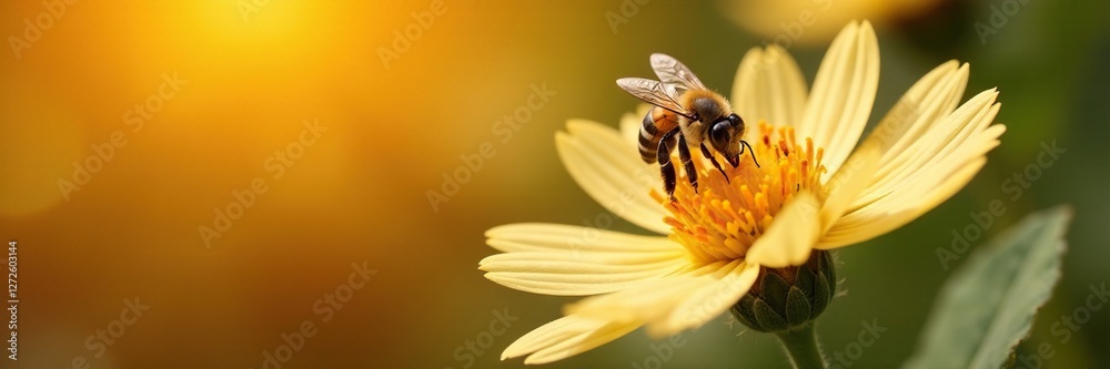 Bees gathering nectar from a flower near the honeycomb background, insects, bees Bees gathering nectar from a flower near the honeycomb background, insects, bees