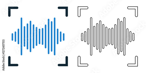 voice recognition icon vector with a modern and tech inspired design. Perfect for AI, speech detection, sound analysis, smart assistants, and biometric authentication