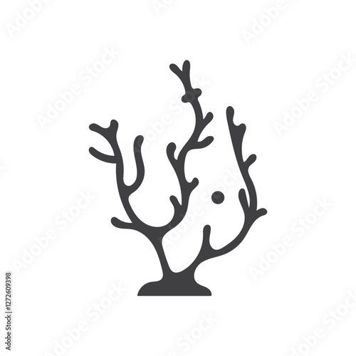 Black coral silhouette