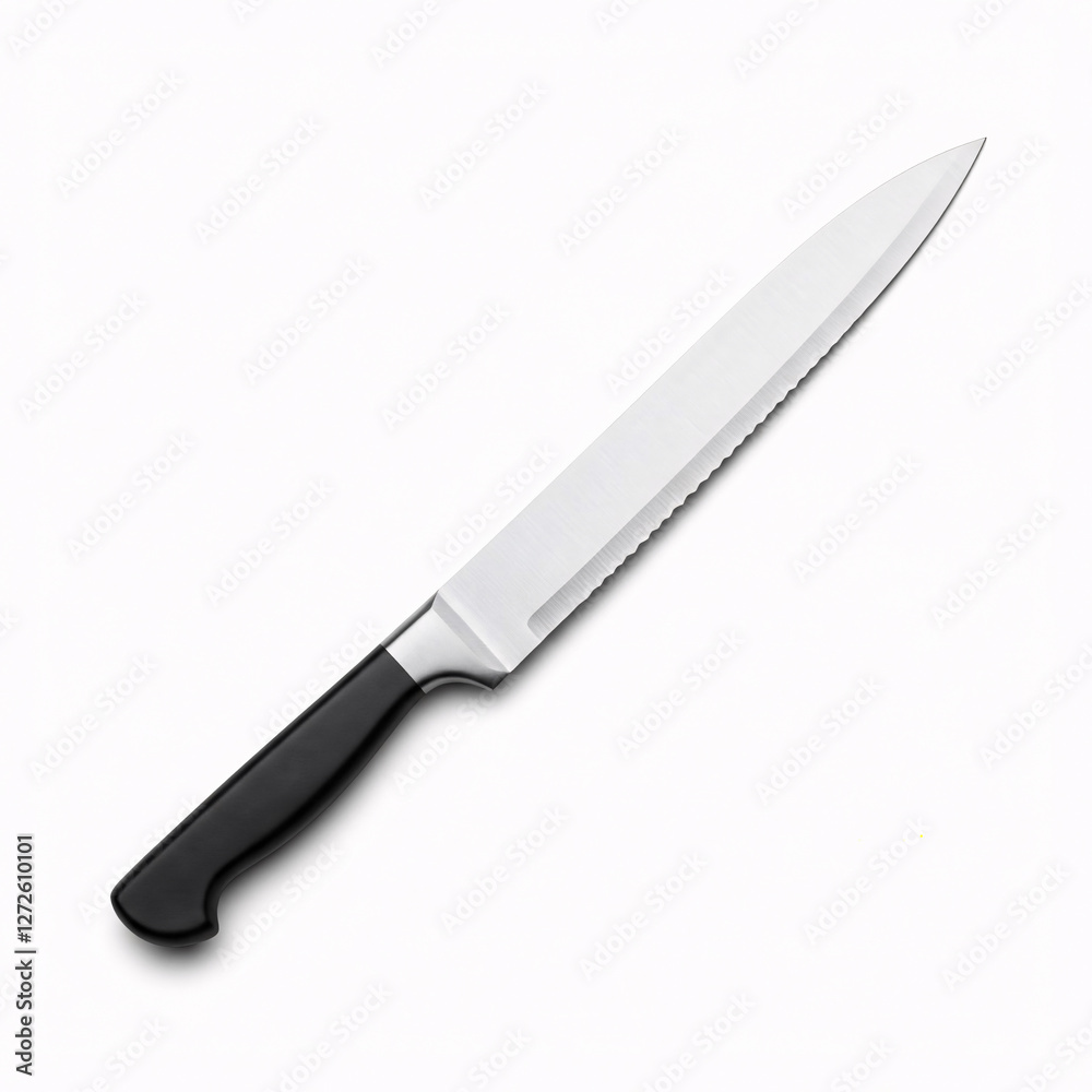 Kitchen knife isolated on white background. front view Kitchen knife isolated on white background. front view