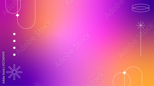 Gradient background with geometric aspects