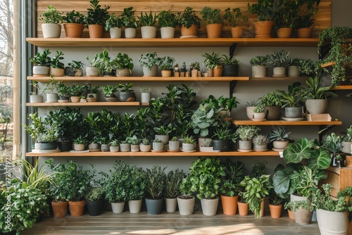 Wallpaper Mural A trendy, urban plant shop with a variety of indoor plants and minimalist pots Torontodigital.ca