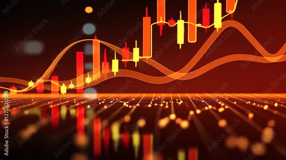 Dynamic Stock Market Data Visualization: Candlestick Charts and Trend Lines