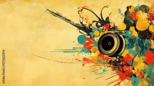 Wallpaper Mural Abstract Speaker Art: A Symphony of Colors and Textures Torontodigital.ca