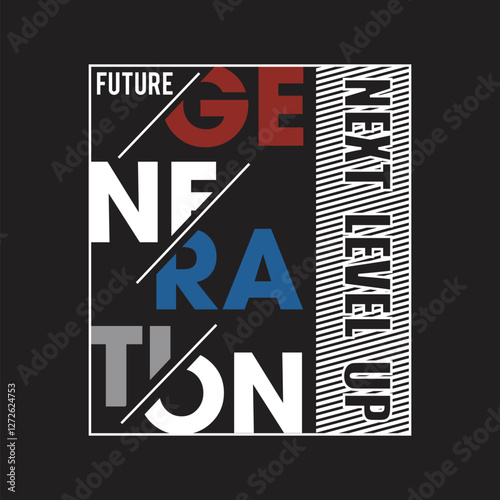 future next generation design typography vector illustration