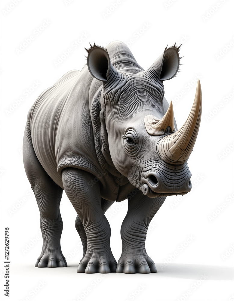 Obraz premium Majestic Guardian: Rhinoceros Collection