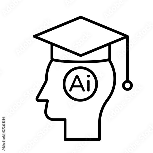 Generative AI graduate icon
