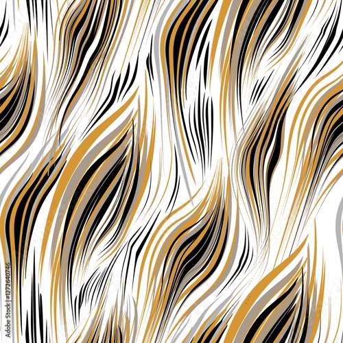 Tiger stripes are abstract works of art created from animal lines. Using colors that are warm and pleasing to the eye. Suitable for use as a background or design element that requires simplicity but s