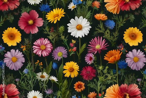 colorful flowers background