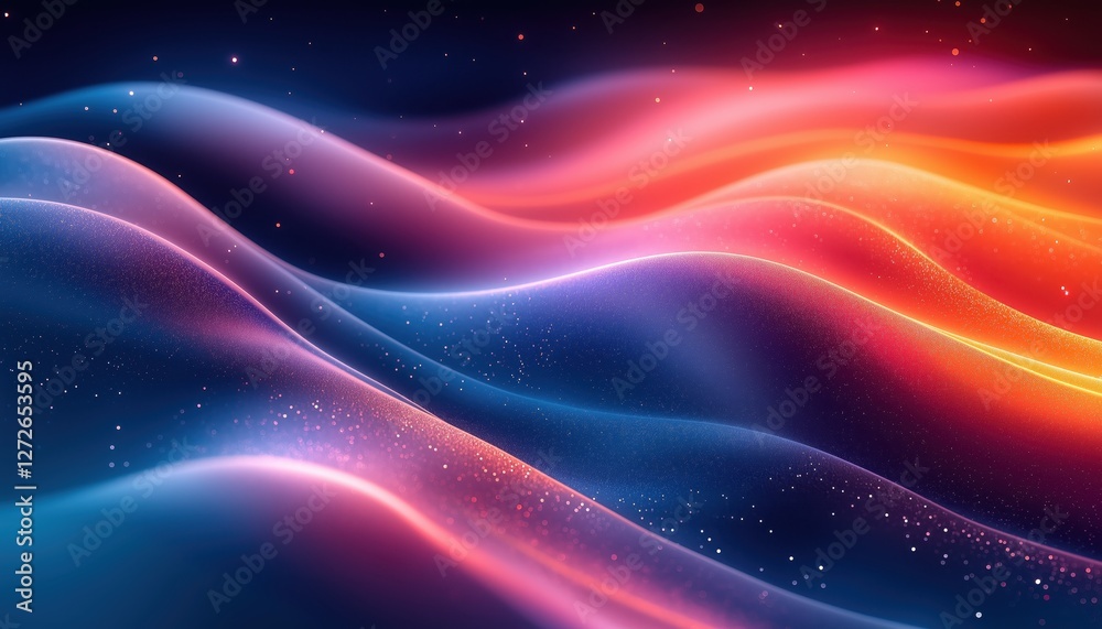 Fototapeta premium Meta Spirituality Digital Flow Background Abstract Light Waves Texture