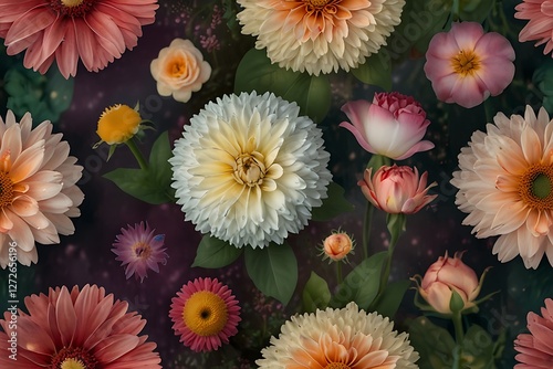 colorful flowers background