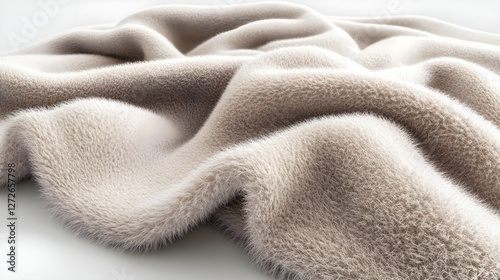 Cozy Beige Fabric Texture in High Resolution and Sharp Focus