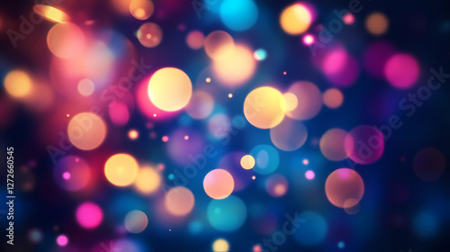Bokeh lights effect isolated on transparent background. Glowing Abstract Patterns. Illustration