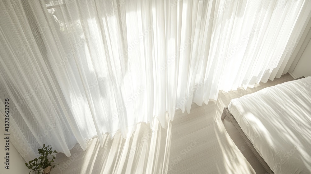 A Tranquil Minimalist Bedroom Bathed in Natural Light A Tranquil Minimalist Bedroom Bathed in Natural Light