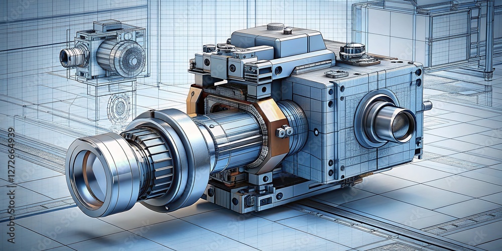 © Four888 - Technical Drawing: 3D Model Perspective & Orthogonal Views - First Angle Projection - Engineering Design