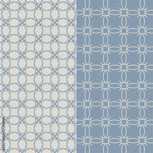 Abstract simple geometric graphic design pattern. Seamless curved line geometric patterns. Vector illustration for fabric textile wrapping paper background.