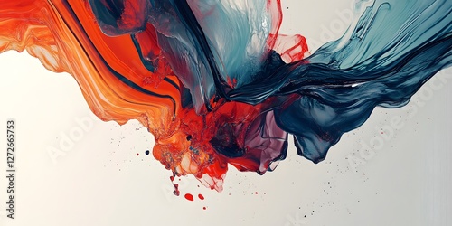 Abstract Artistic Layout Featuring Asymmetric Modern Swirls in Vibrant Colors for Creative Projects