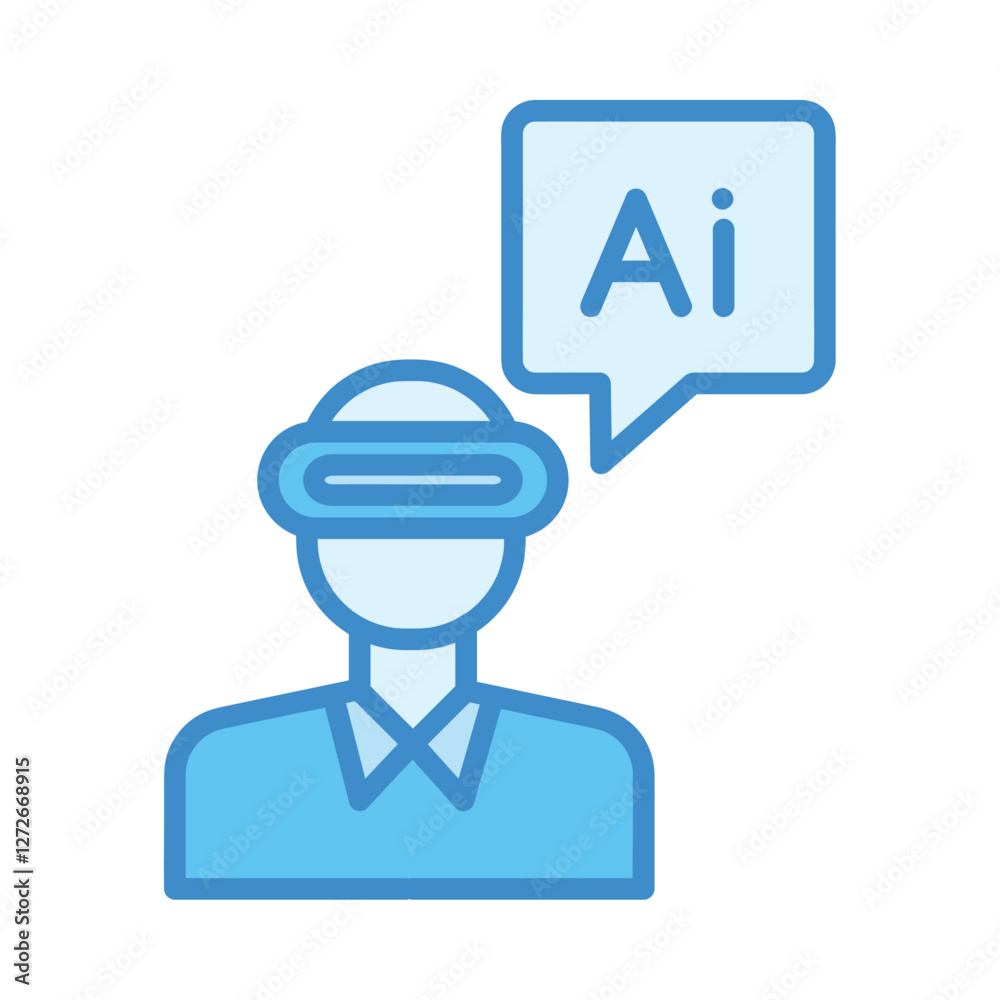AI in Education VR student icon AI in Education VR student icon