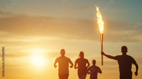 Torch Relay Silhouette: A g...