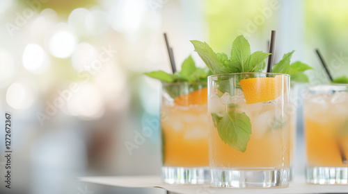 Refreshing Cocktail: A clos...