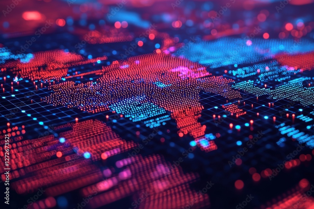 Fototapeta premium Dusk cargo operations at mega port for global trade logistics