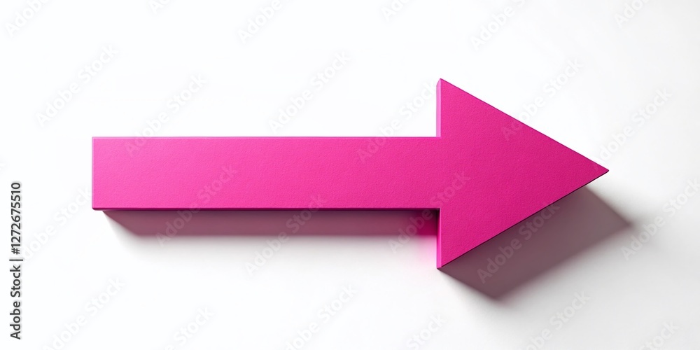 Upward Pink Arrow on White Background - Growth, Success, Direction Stock Photo Upward Pink Arrow on White Background - Growth, Success, Direction Stock Photo