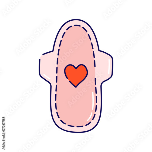 Menstrual Pad. A sanitary pad for feminine hygiene.