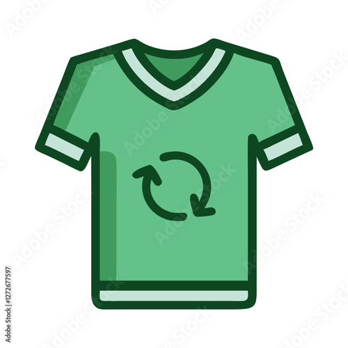 Eco packing recyclable clothing icon