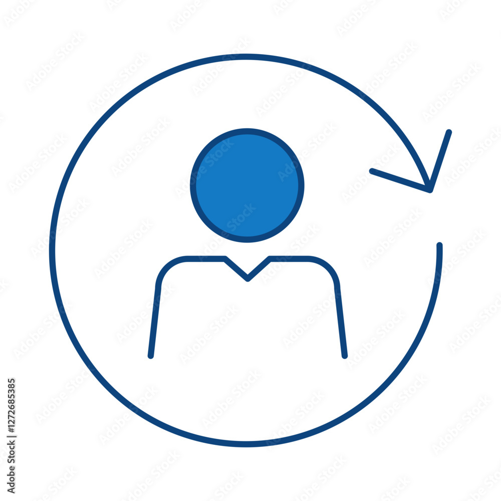 Broker Blue Line Editable Stroke Icon. Real Estate, Building, House, Home, Property Vector Illustration Broker Blue Line Editable Stroke Icon. Real Estate, Building, House, Home, Property Vector Illustration