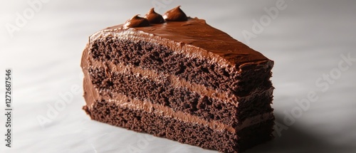 Wallpaper Mural Delicious Chocolate Cake Slice - Gourmet Dessert Torontodigital.ca
