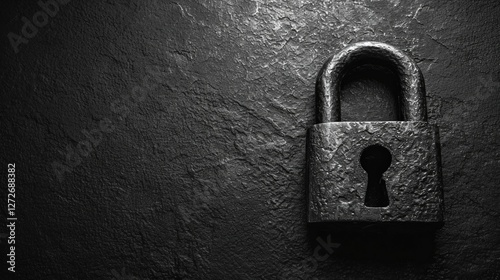 Close-up Black and white padlock backgrounds