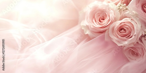 Delicate Pink Roses on Sheer Fabric (4)