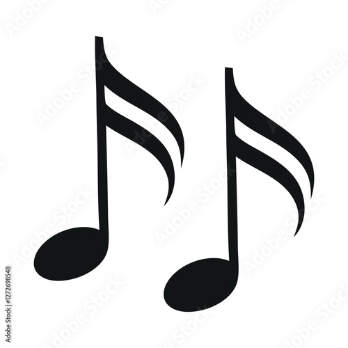 Musical icon. Musical note symbols vector illustration isolated on white background