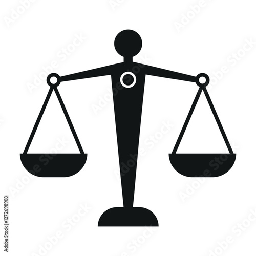 Scales of justice vector. Scales icon. Law scale icon vector illustration isolated on white background
