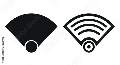Wi fi  sign Icon vector illustration isolated on white background. Wi fi symbol  illustration.