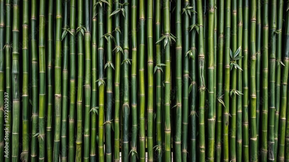 Fototapeta premium Lush Green Bamboo Forest Background, bamboo forest background