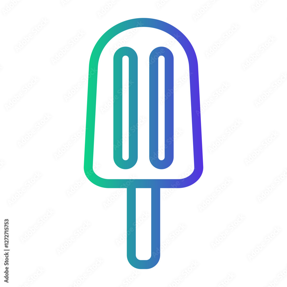 popsicle Line Gradient Icon popsicle Line Gradient Icon