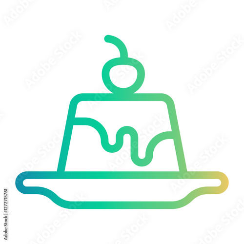 pudding Line Gradient Icon