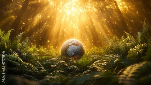 Wallpaper Mural Enchanted Earth Global Harmony in a Sunlit Forest Torontodigital.ca