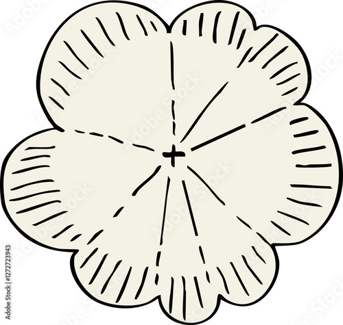 hand drawn cartoon decoration top view of tree illustration.