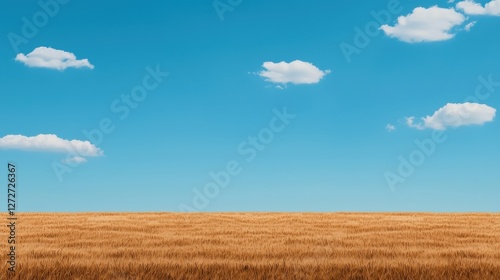 wheat field and blue sky