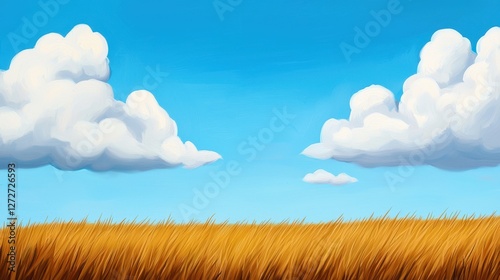 green grass and blue sky