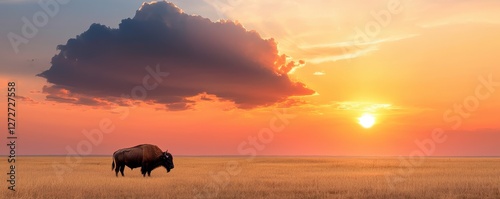 sunset in the field