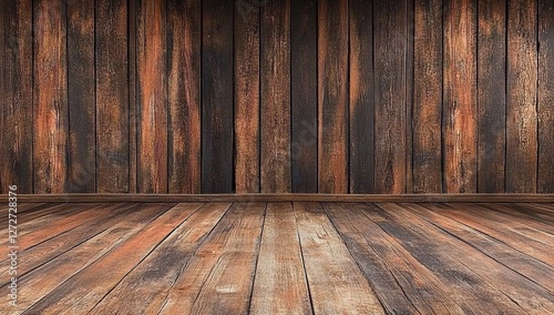 Rustic Wooden Walls and Floor   Background Texture for Design Projects   Perfect for Interior Decoration and Visuals